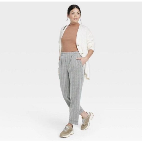 A New Day Womens High Rise Slim Straight Ankle Pull One Pants Comfy Stretchy - Picture 3 of 15